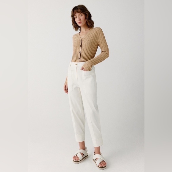 🍁ICICLE Cotton open knit light button up cardigan - Picture 2 of 15